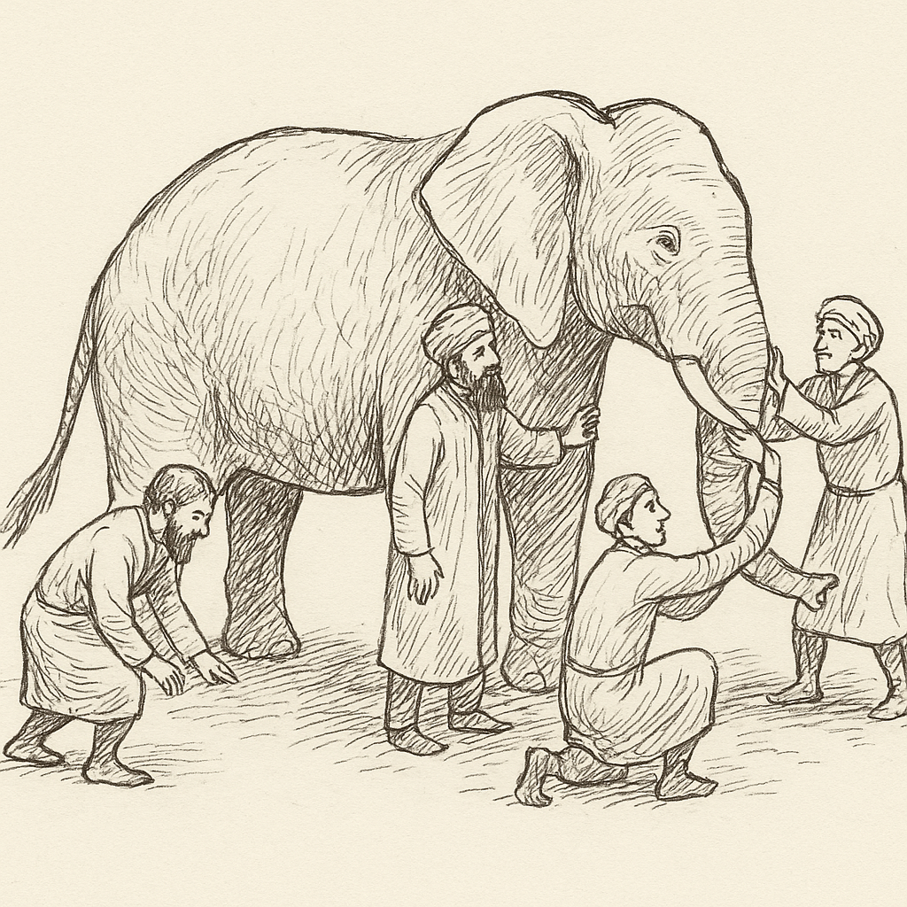 Blind men and the elephant sketch